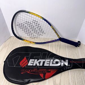 Ektelon Outrage 970 Graphite Racquetball Racquet w/ Cover Blue/Yellow Needs Grip